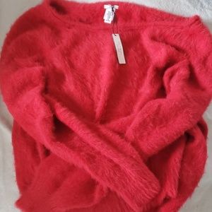 Victoria's secret fuzzy red sweater